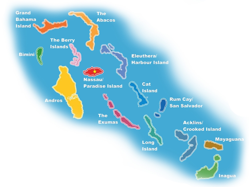 Bahamas Bareboat Charter Map