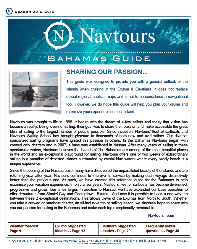 Guide Navtours Bahamas