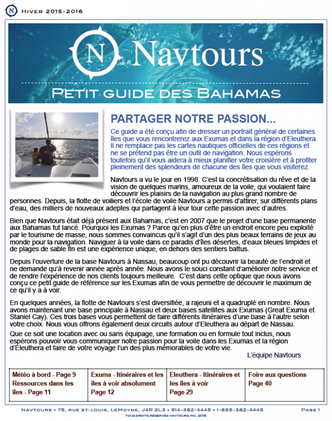 Navtours cover guide